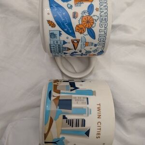 Connecticut and Twin Cities Themed Mugs 14 Oz